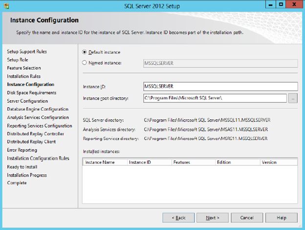 instance radio button